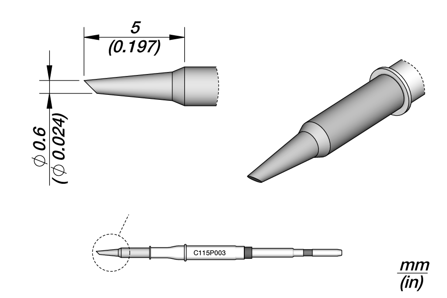 C115P003 - Heat Stacking Cartridge Ø 0.6